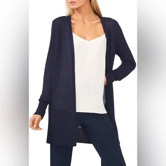 Halogen Sweaters Side Slit Cardigan In Navy Peacoatsize Xs Poshmark